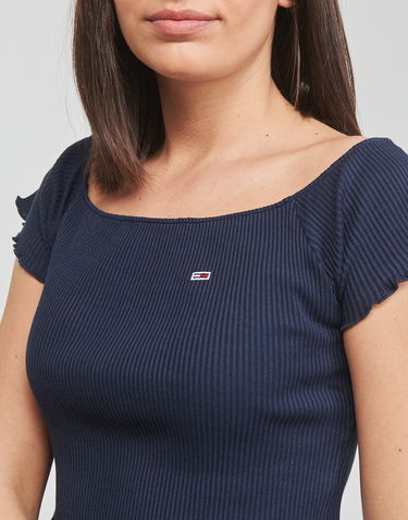 Crop Top Tommy Hilfiger CROP RIB OFF SHOULDER TOP Navy | DW0DW12599C87, 4
