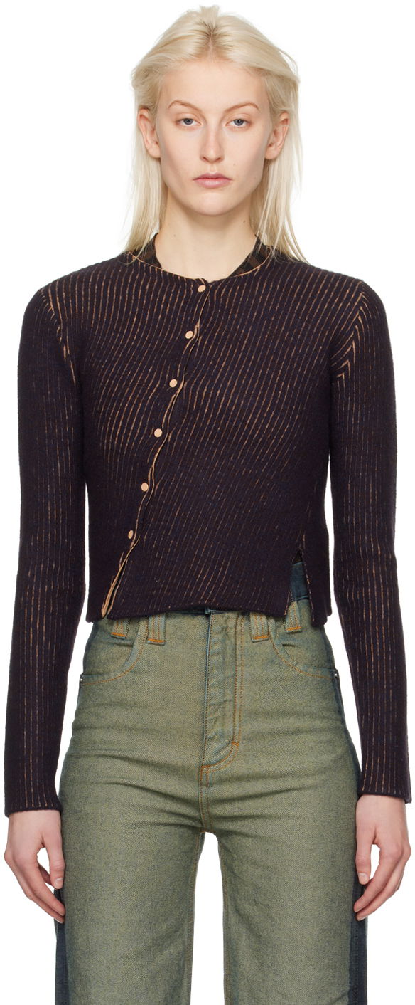 Sveter Eckhaus Latta Starling Cardigan Hnedá | 8050-EL-PS24-A -, 0