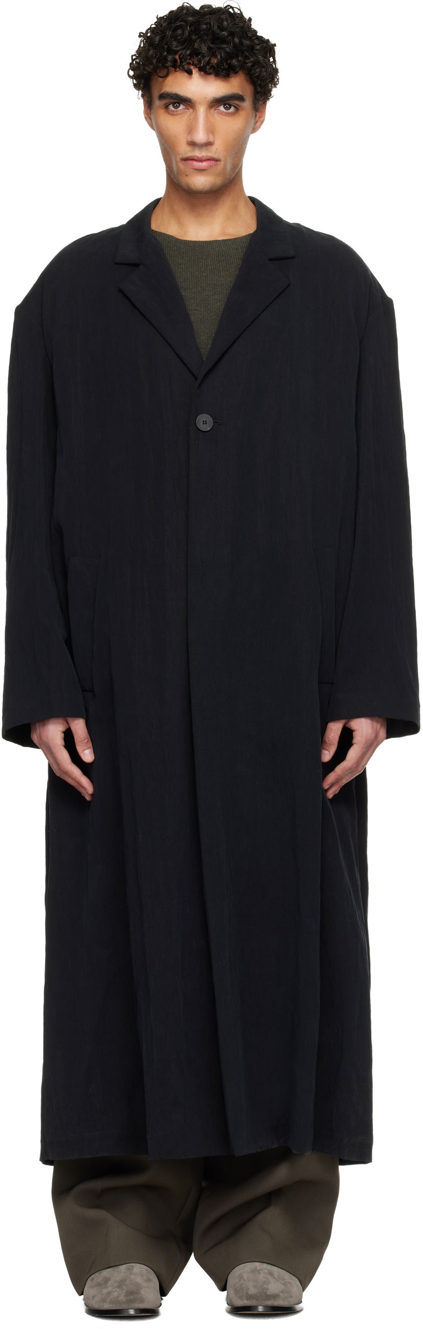 Kabáty Fear of God Tencel Nylon Classic Unlined Overcoat Čierna | FG25FW64-644BTN-001