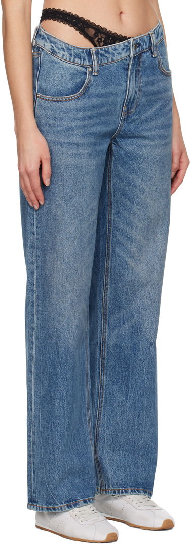Džínsy Alexander Wang Pre-Styled Denim Jeans Modrá | 4DC1254612, 1