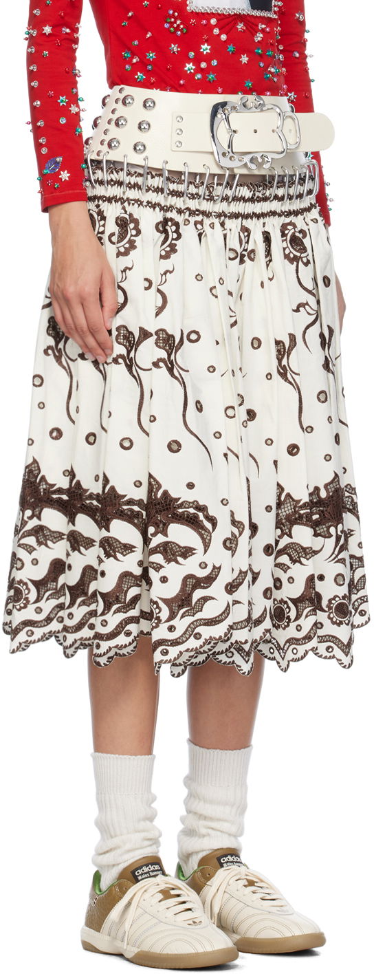 Sukňa Chopova Lowena Alma Knee Carabiner Midi Skirt Biela | 3194, 1