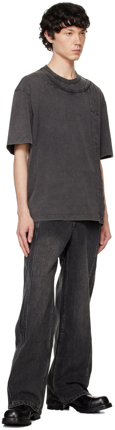 Tričko Feng Chen Wang Feng Chen Wang Multi Seam T-Shirt Šedá | FUF18TS03G, 3