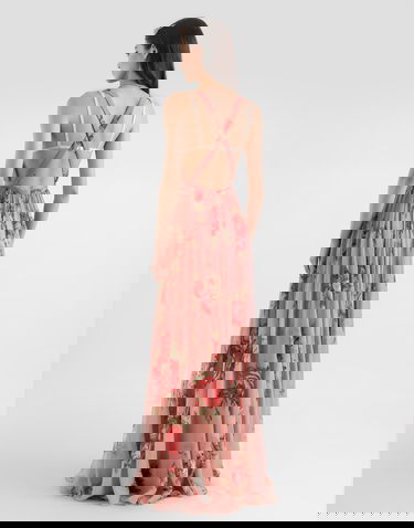 Šaty Dolce & Gabbana Rose Bouquet-print Chiffon Maxi Dress Rôznofarebný | F6ZA1TIS11FHF5ZN, 2