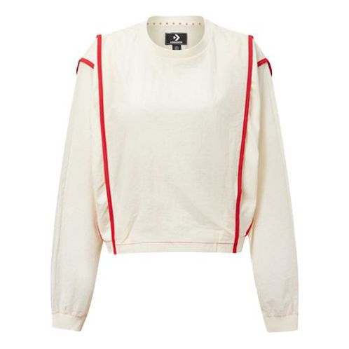 Sveter Converse Converse Series Contrast Stitch Pullover Biela | 10020992-281