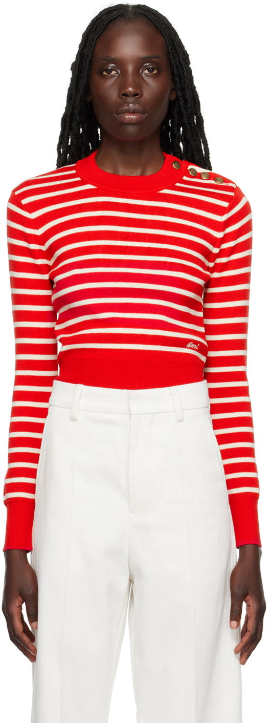 Sveter AMI Sweater Červená | FKS011.KN0003, 0