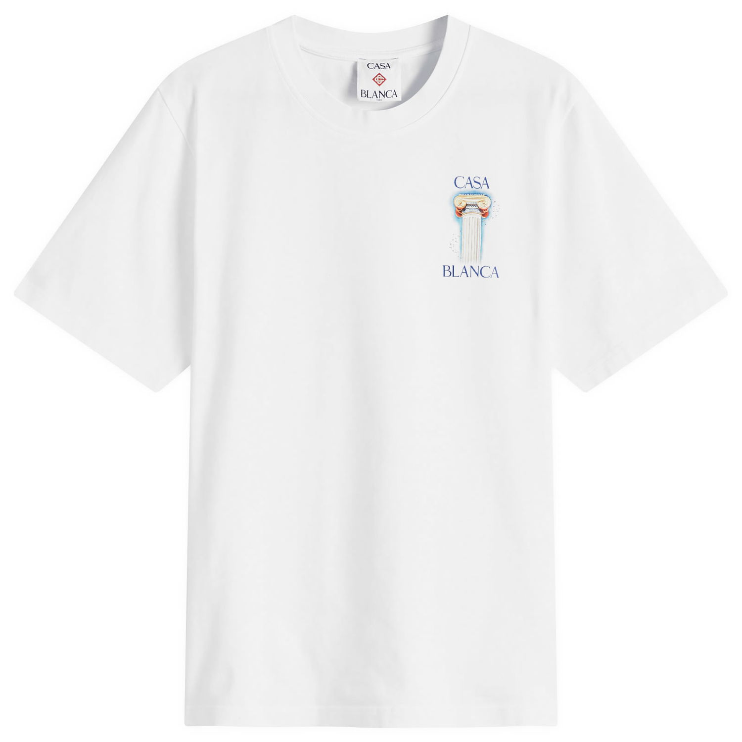 Tričko Casablanca La Colomne Graphic T-Shirt, Size Large Biela | MPS25-JTS-001-05, 0