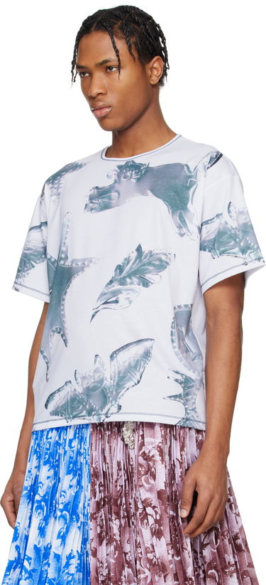 Tričko Chopova Lowena Chopova Lowena Zoom Spur Oversized Graphic T-Shirt Biela | 2303, 3