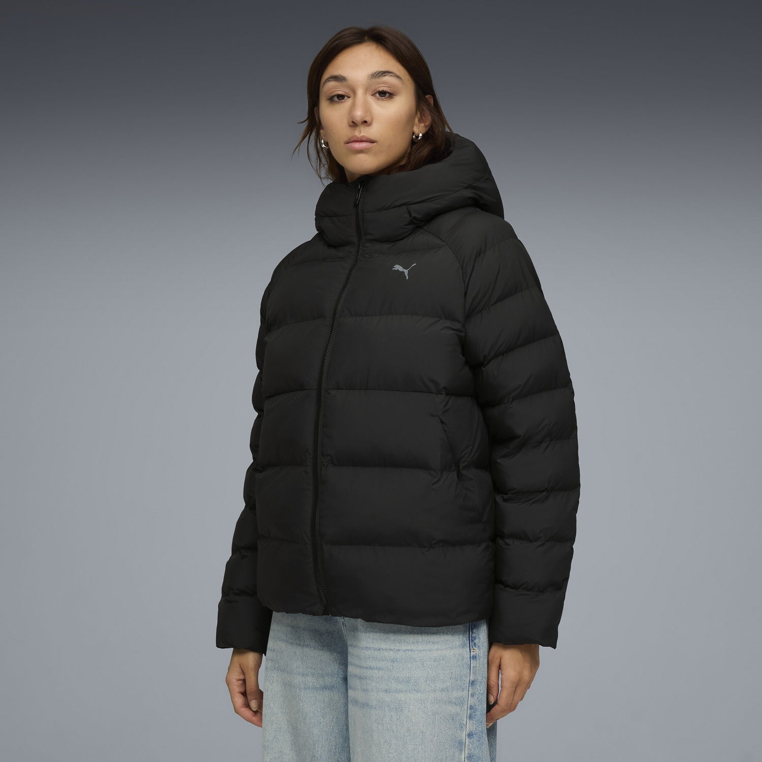 Prešívaná bunda Puma Hooded Down Jacket Čierna | 688385_01, 0
