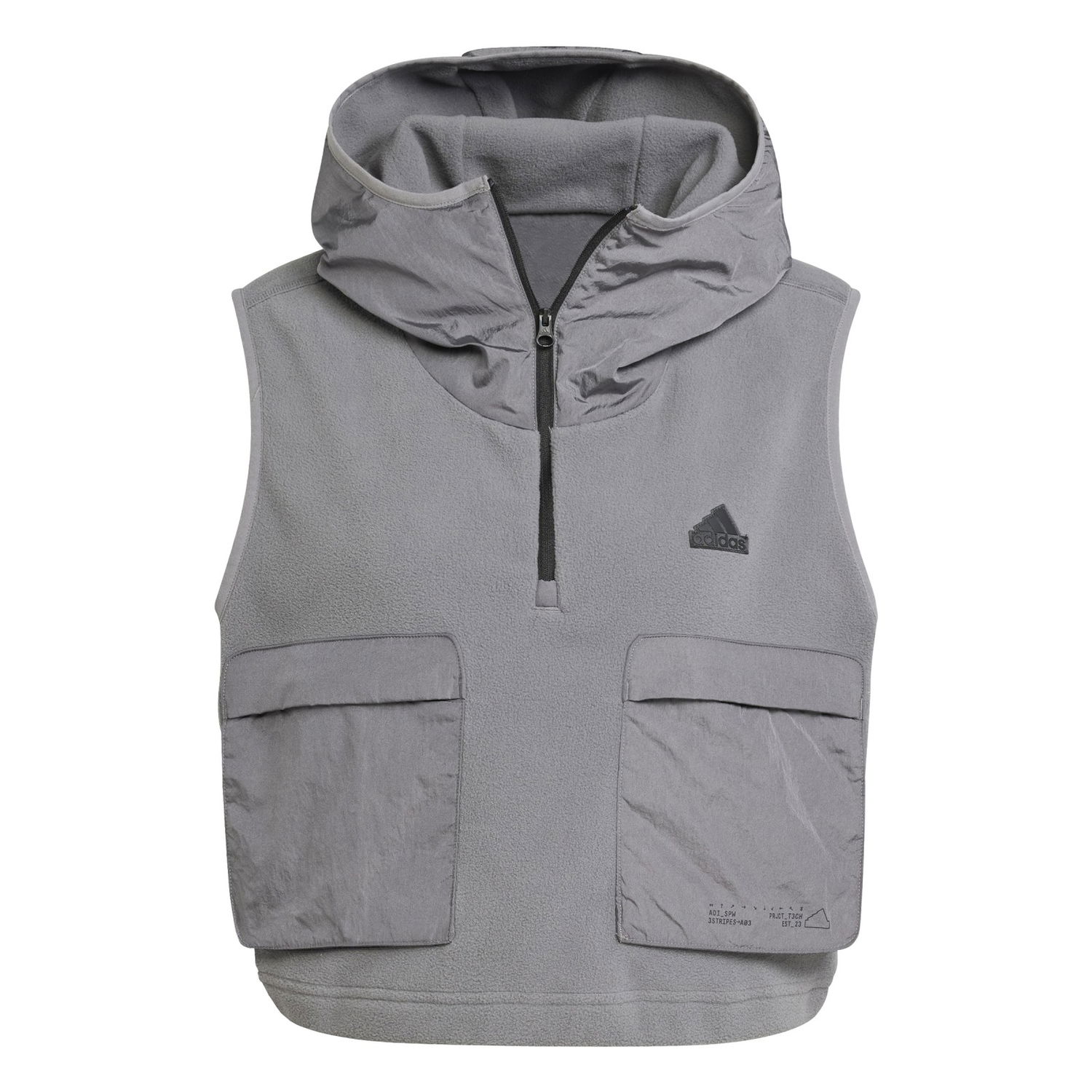 Vesta adidas Performance Polar Fleece Vest With Hood Grey Šedá | IW5225, 0