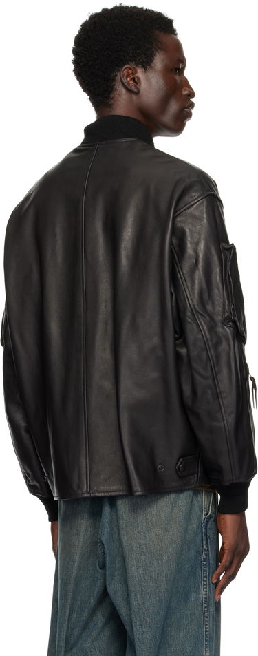Bomber bunda BEAMS BEAMS PLUS MIL Flight Leather Jacket Čierna | 38180593202, 2