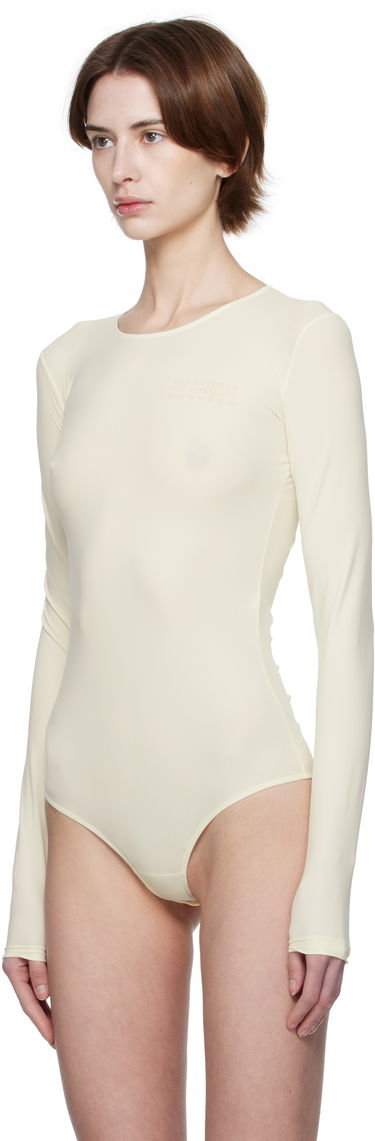 Body Maison Margiela MM6 Maison Margiela Jersey Lycra Bodysuit Béžová | S62NA0077 S20518, 3