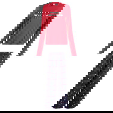 Pyžamo SKIMS CPFM Long Sleeve & Flannel Pant Sleep Set Santa'S Fav Print Rôznofarebný | ST-SET-10060W-SFB, 1