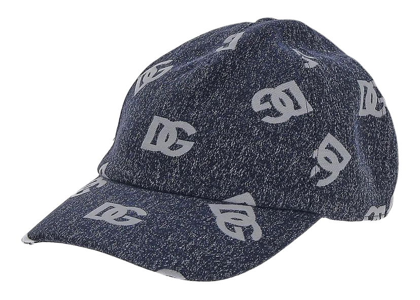 Šiltovka Dolce & Gabbana DG Logo Jacquard Denim Baseball Cap Grey Navy | GH706AFJFAPS8350