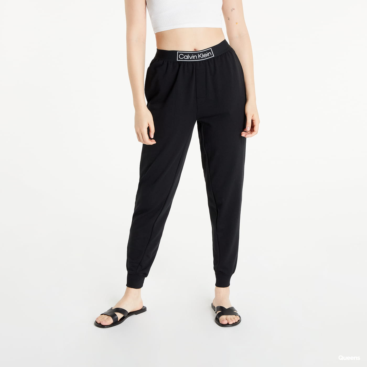 Tepláky CALVIN KLEIN Reimagined Her Lw Jogger Čierna | QS6802E UB1, 0