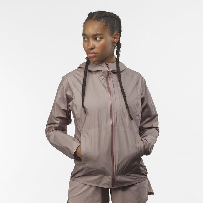 Vetrovka Salomon Bonatti Waterproof Jacket Fialová | LC2684700, 0