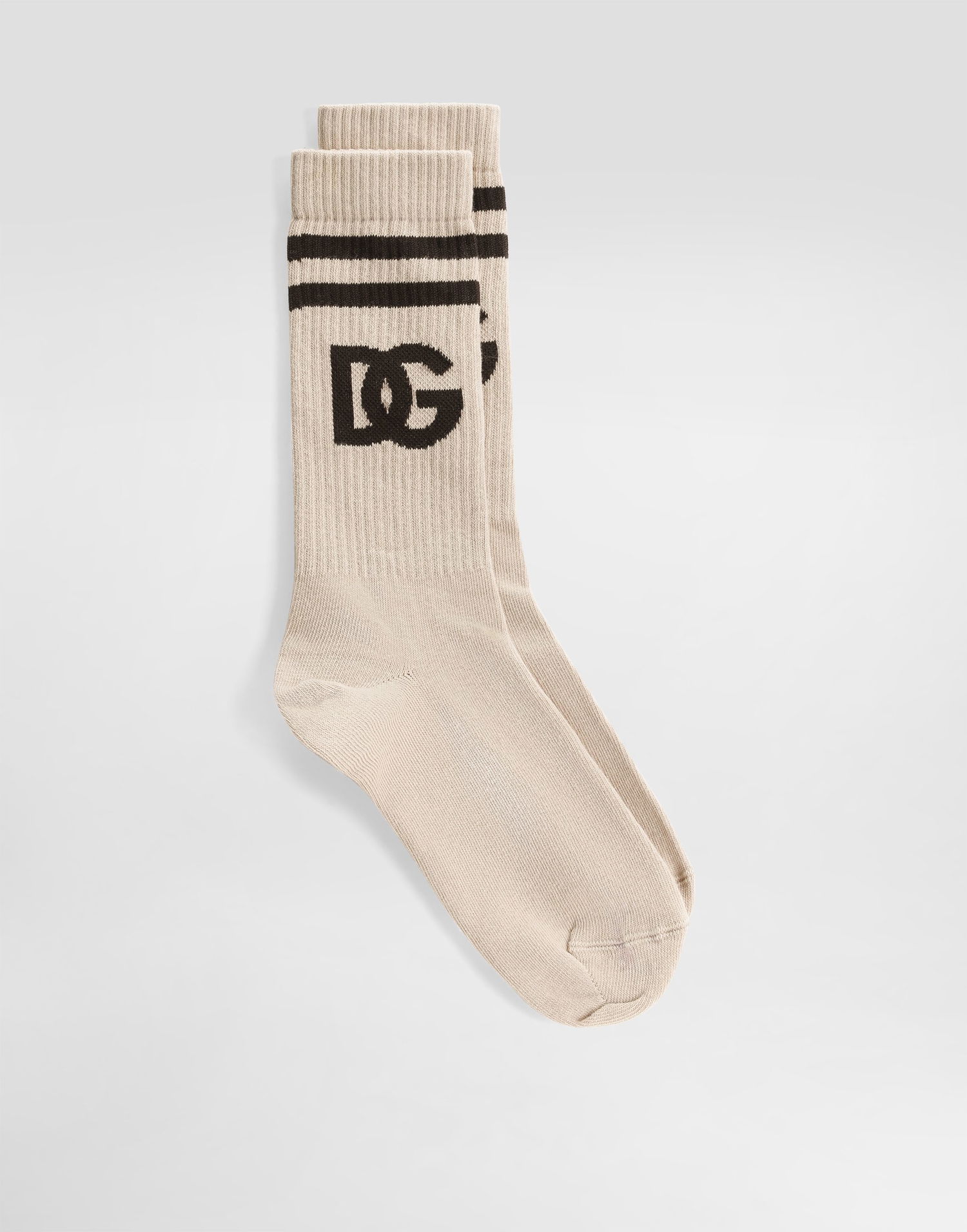 Ponožky Dolce & Gabbana Dolce & Gabbana DG Logo Jacquard Socks Béžová | GXS80TJFMLAM9477, 0