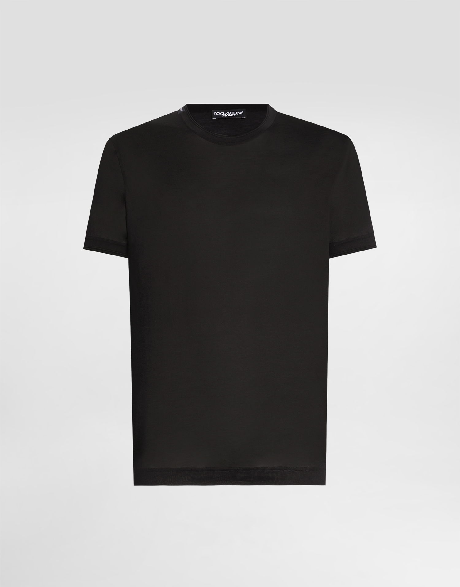 Tričko Dolce & Gabbana Dolce & Gabbana Melange Jersey T-Shirt Čierna | G8ST1TFU75FN0000, 0