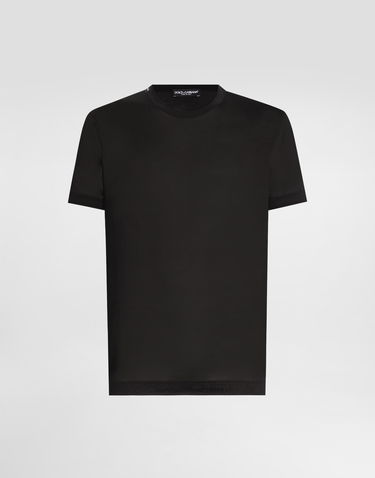 Tričko Dolce & Gabbana Dolce & Gabbana Melange Jersey T-Shirt Čierna | G8ST1TFU75FN0000, 0