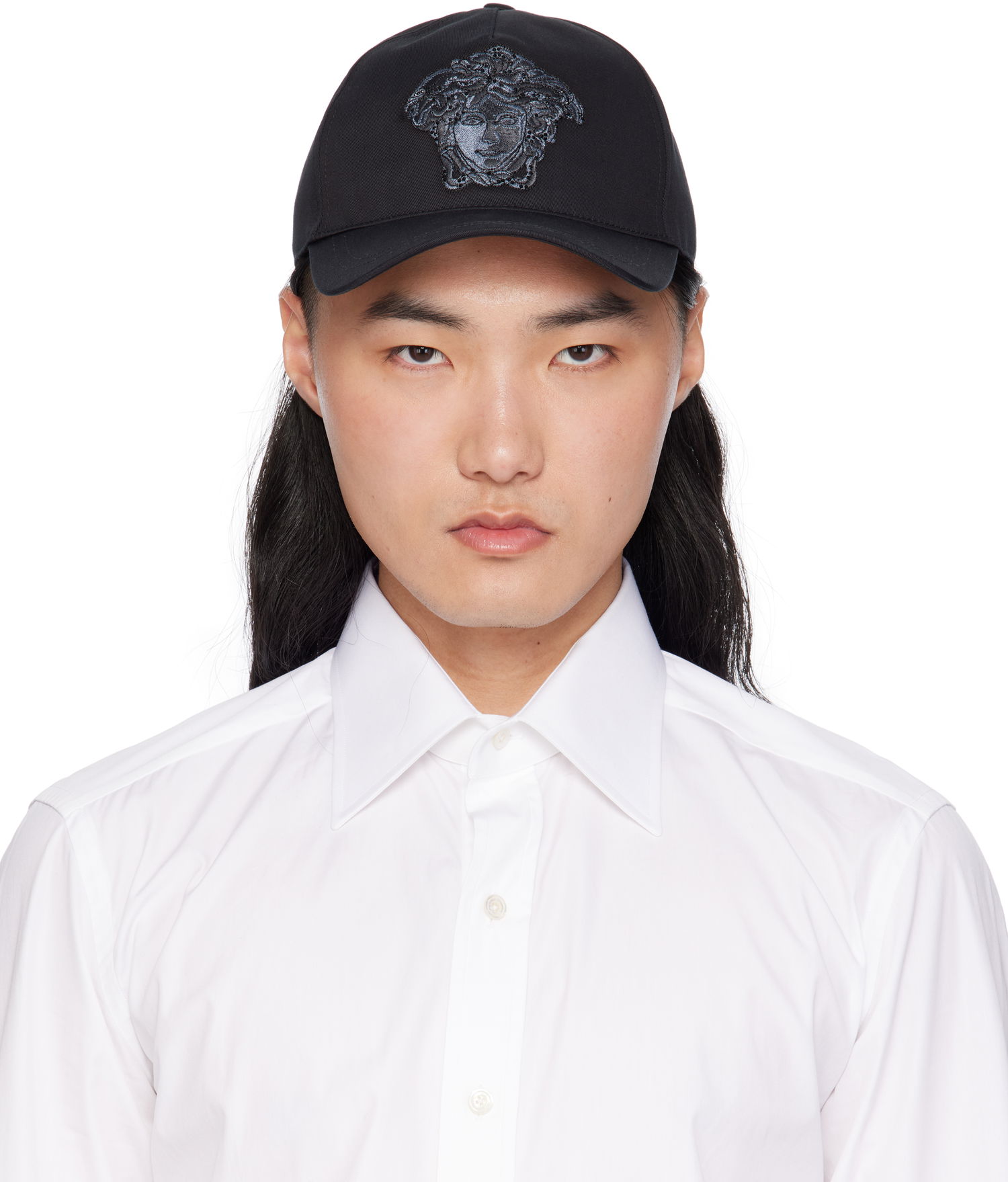 Šiltovka Versace Versace Embroidered Medusa Baseball Cap Čierna | 1010746_1A13751, 0