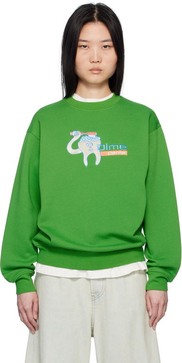 Mikina Dime Dental Care Crewneck Sweatshirt Zelené | DIMEHO2452GRN, 0