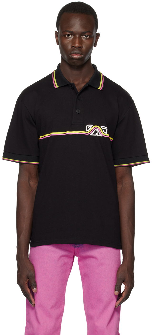 Polo tričko GCDS GCDS Waved Polo Čierna | SS23M150631