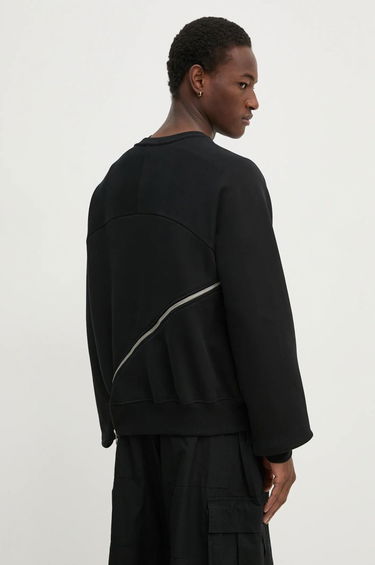 Mikina HELIOT EMIL Asymmetric Zip Detail Sweatshirt Čierna | HE.M.08.054.BLK01, 5