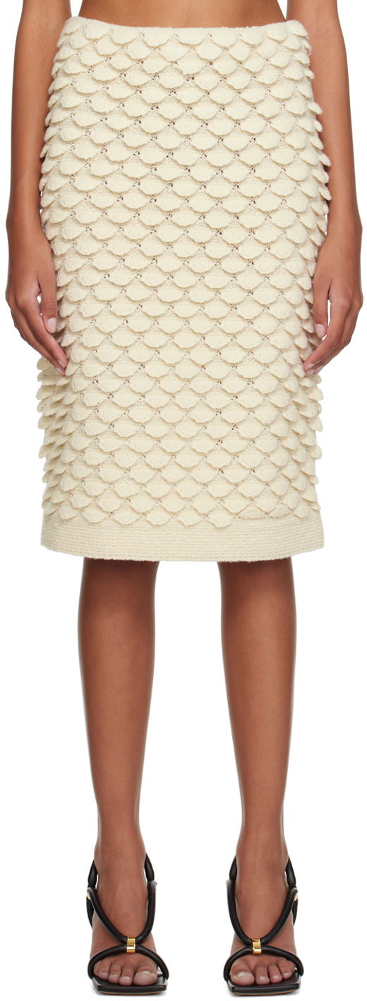 Midi Fish Scale Knit Skirt