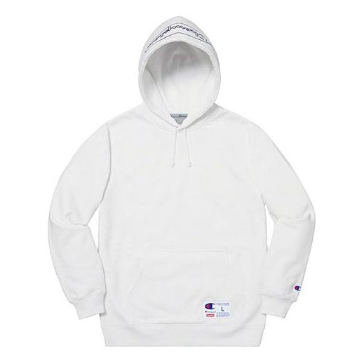 Mikina Supreme Supreme x Champion Outline Hooded Sweatshirt Biela | SUP-SS19-10068, 0
