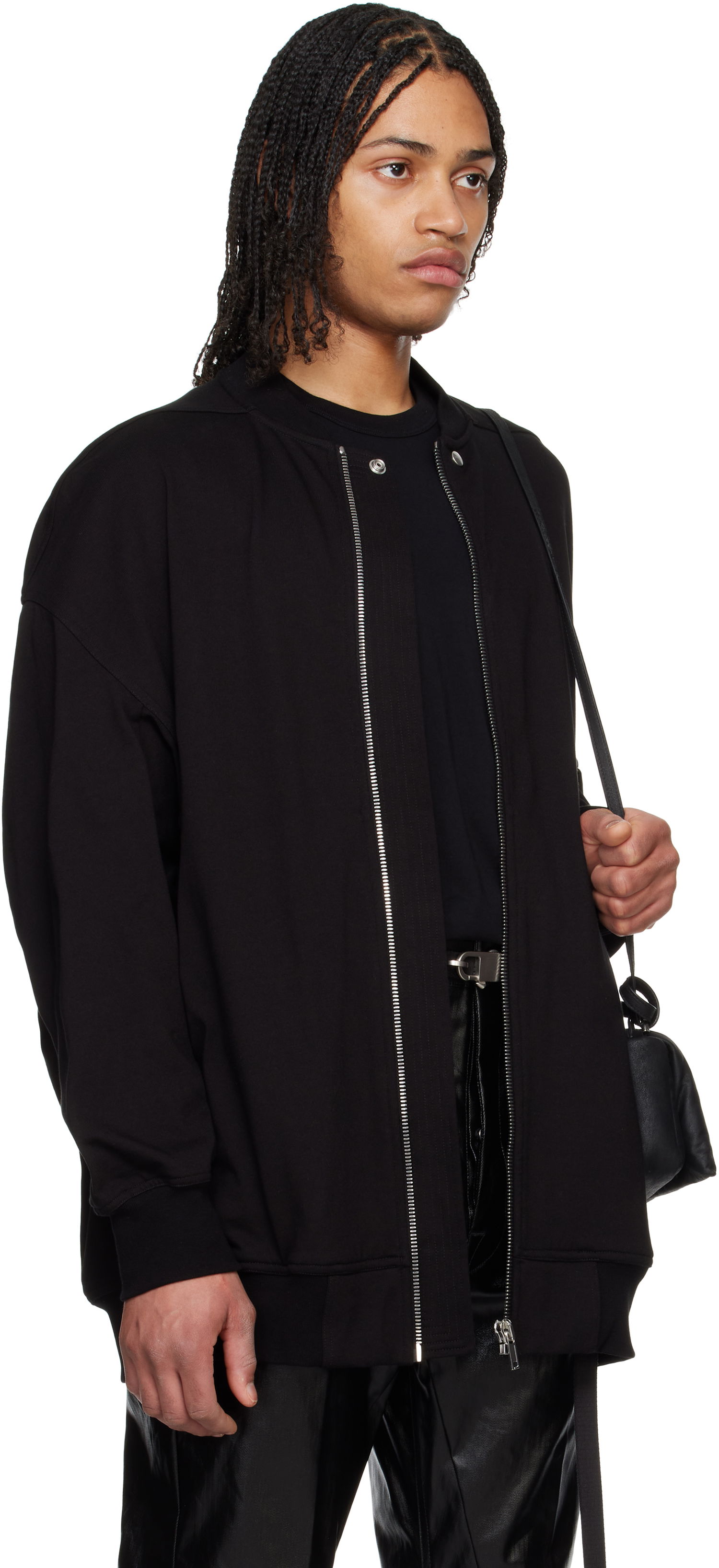 Bomber bunda Rick Owens Rick Owens Hollywood Jumbo Flight Bomber Jacket Čierna | RU01E5245 BA, 1