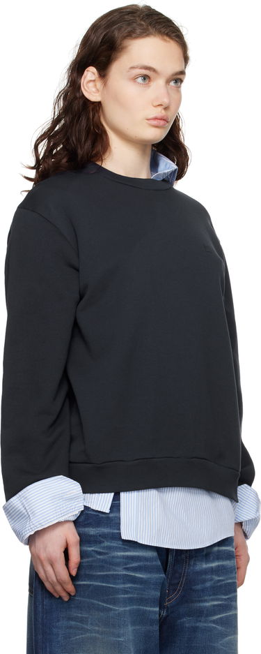 Mikina Acne Studios Acne Studios Crew Neck Fleece Sweatshirt Navy | CI0187-, 4
