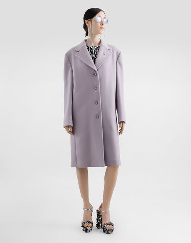 Kabáty Dolce & Gabbana Dolce & Gabbana Single-breasted Cashmere Coat Fialová | F0W2NTFU292F0125, 1