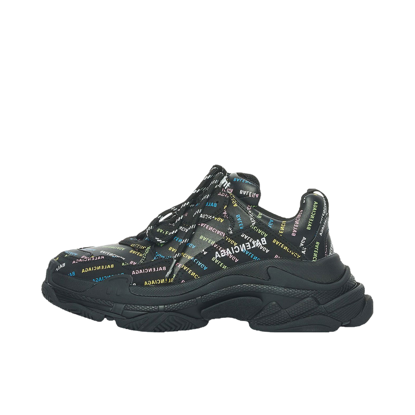 Tenisky a topánky Balenciaga Triple S AllOver Logo Black Multicolor Čierna | 536737W2FA81083