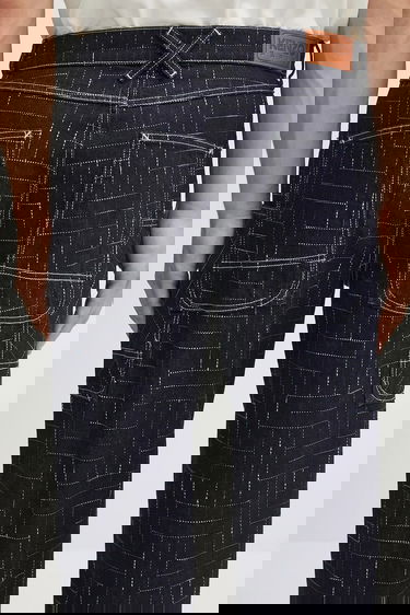 Cargo nohavice KENZO Kenzo Weave Cargo Monkey Fit Pants Navy | FF65DP4086V1, 4