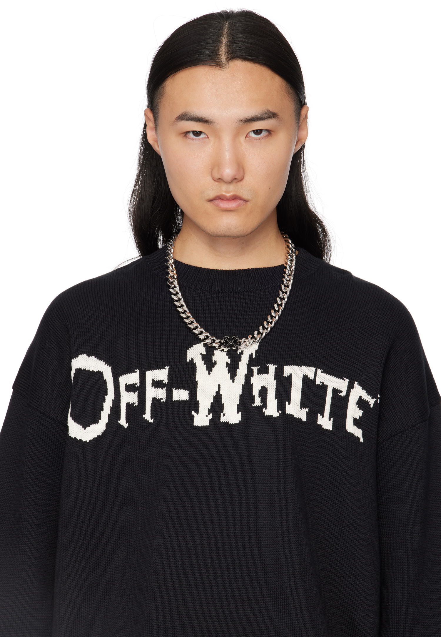 Náhrdelník Off-White Chain Necklace With Enamel Arrow Metalická | OMOB156C99MET0017210, 1