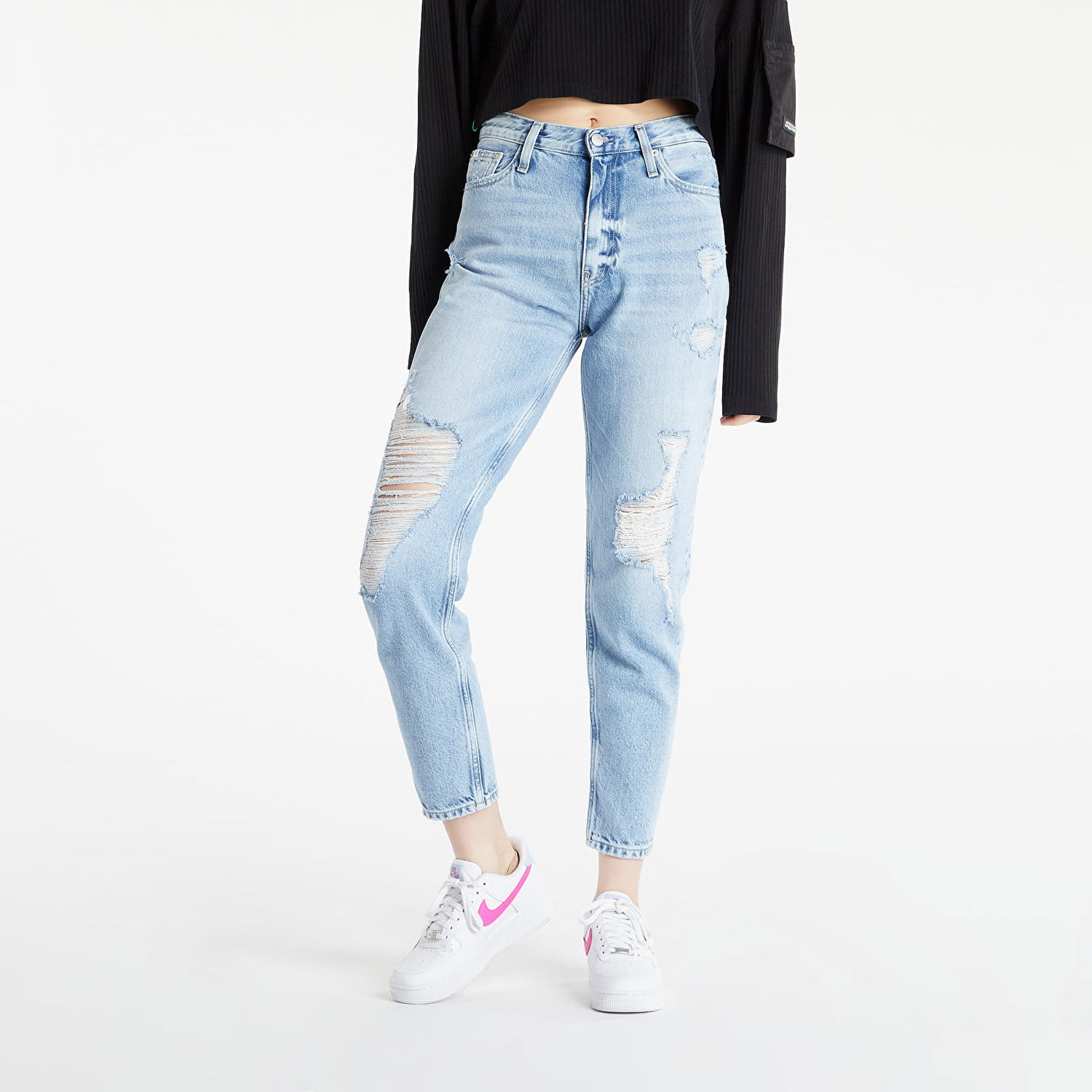 Džínsy CALVIN KLEIN Mom Jeans Denim Medium Modrá | J20J218512 1A4, 0