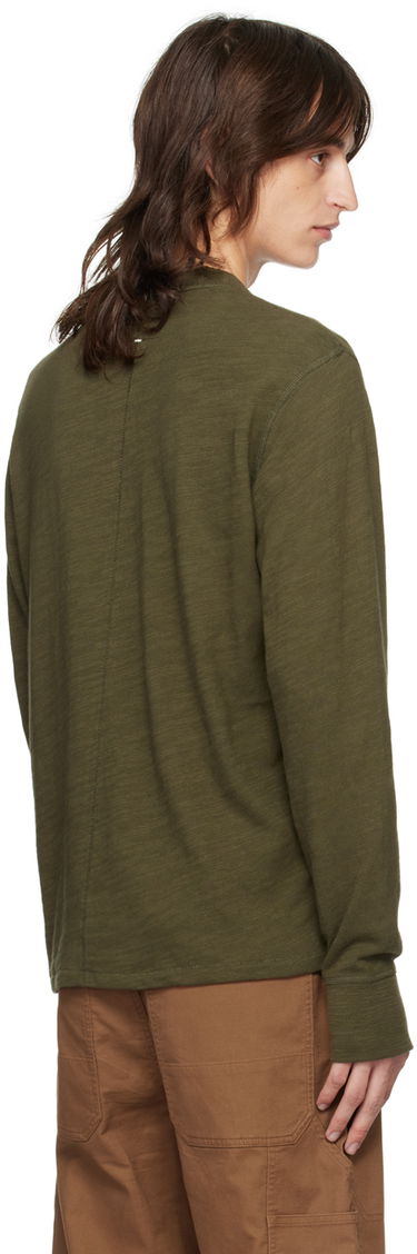 Tričko rag & bone Rag & Bone Classic Flame Henley Zelené | MBC22FT037TL37, 2