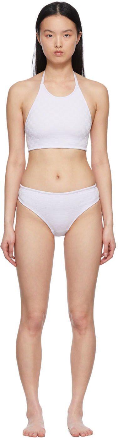Plavky Bottega Veneta Nylon Halter Bikini Biela | 687040 V1LJ0, 0