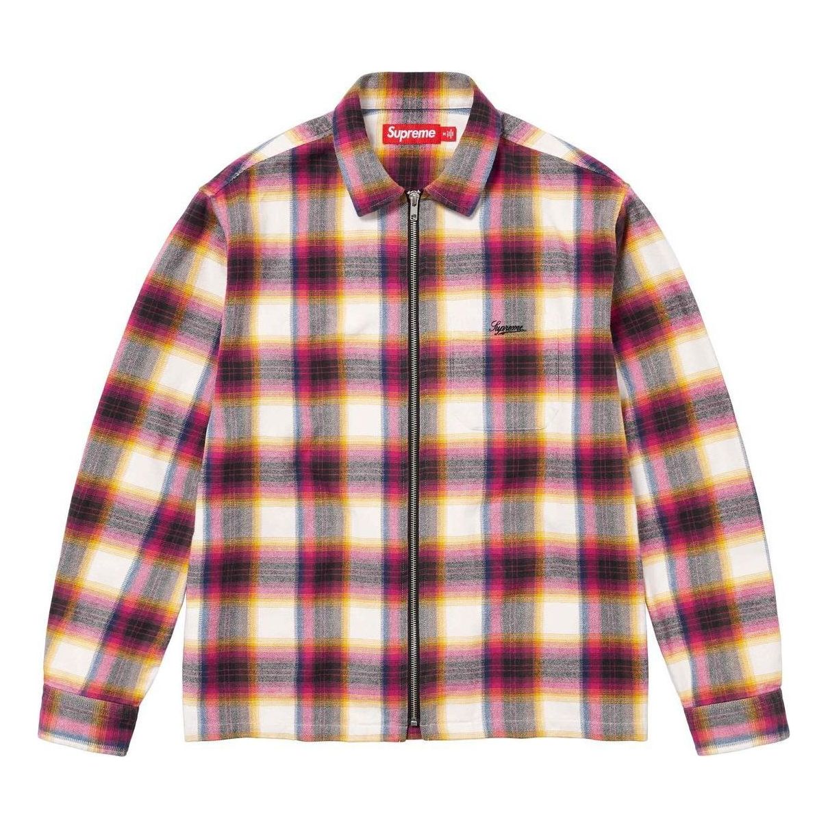 Košeľa Supreme Shadow Plaid Flannel Zip Up Shirt Rôznofarebný | SUP-SS24-058, 0