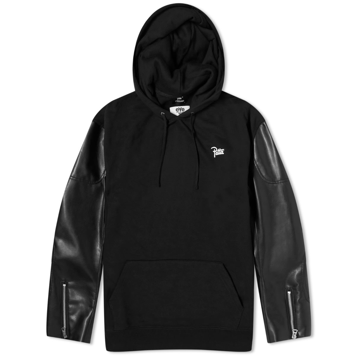 Mikina Junya Watanabe Junya Watanabe MAN x Patta Contrast Sleeve Hoodie Čierna | WM-T904-100-1, 1