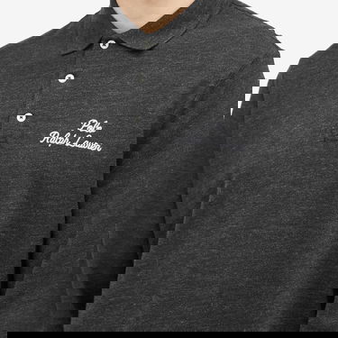 Polo tričko Polo by Ralph Lauren Script Logo Long Sleeve Polo Shirt Šedá | 710957364003, 5