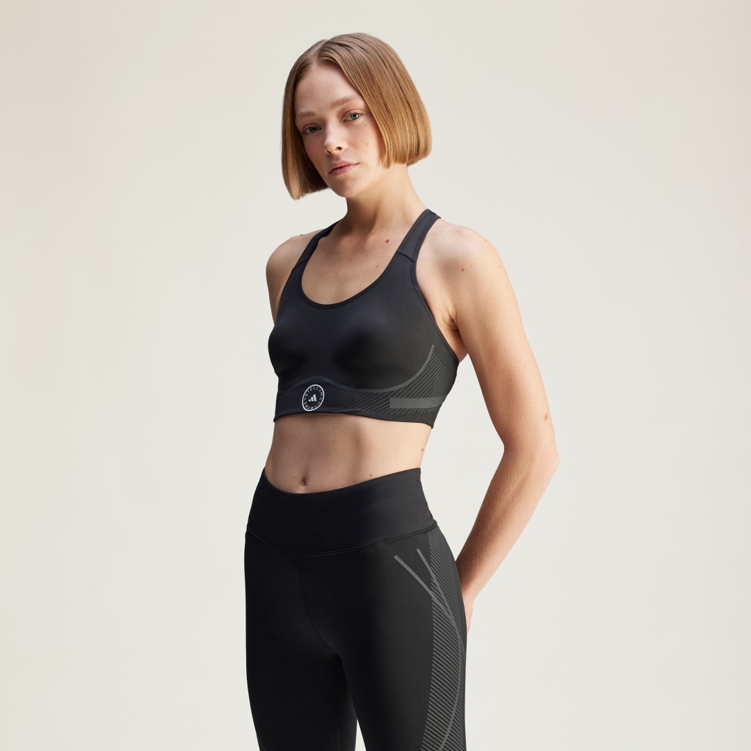 Podprsenka adidas Performance adidas by Stella McCartney TruePace High Support Sports Bra Čierna | JD8407, 0
