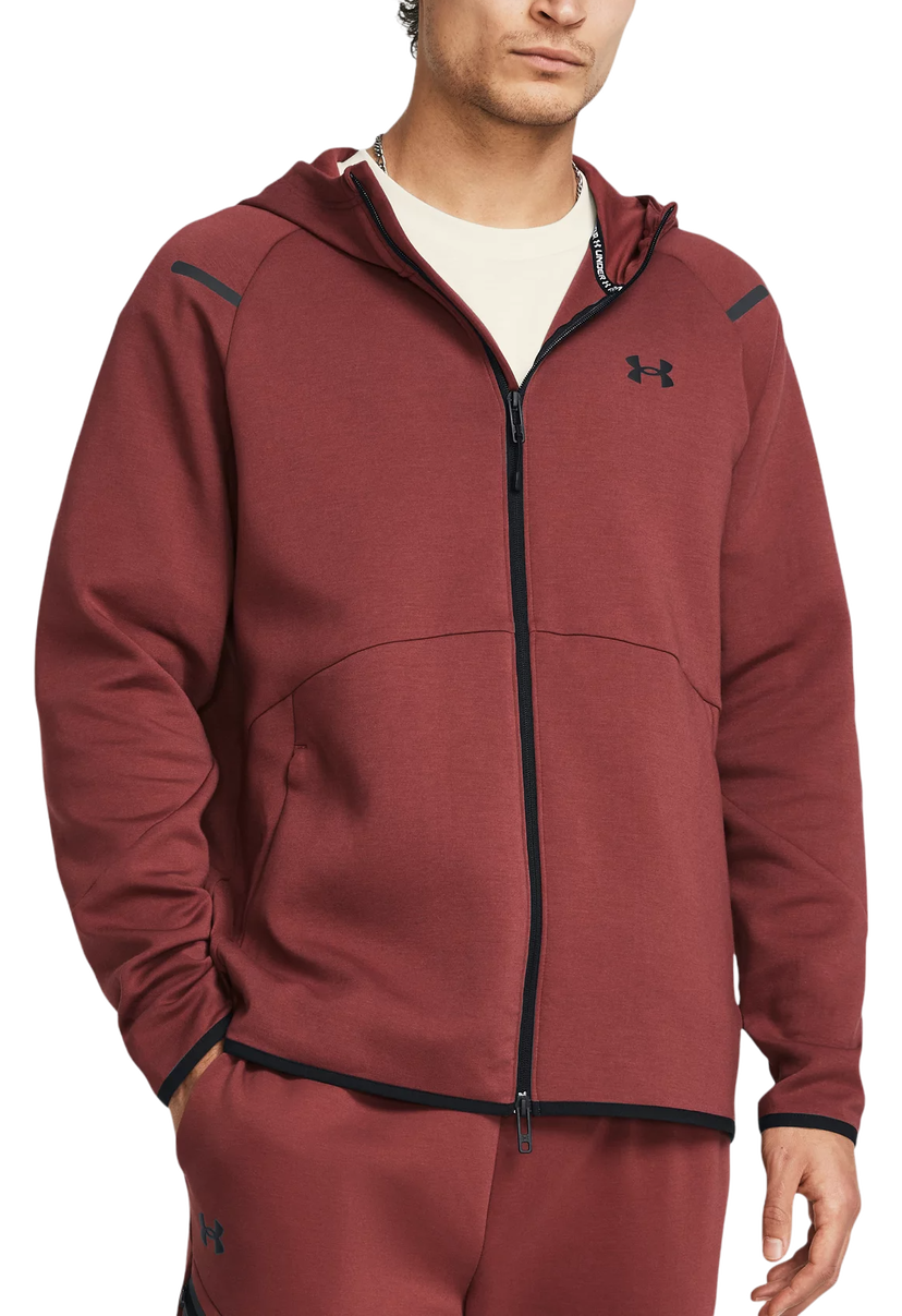 Mikina Under Armour Unstoppable Fleece Full-Zip Hoodie Vínová | 1379806-688