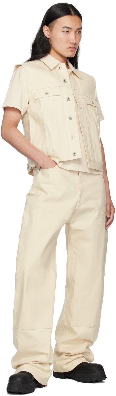Vesta Rick Owens Rick Owens DRKSHDW Hollywood SL Trucker Denim Vest Biela | DL01E6798 HNJP, 3