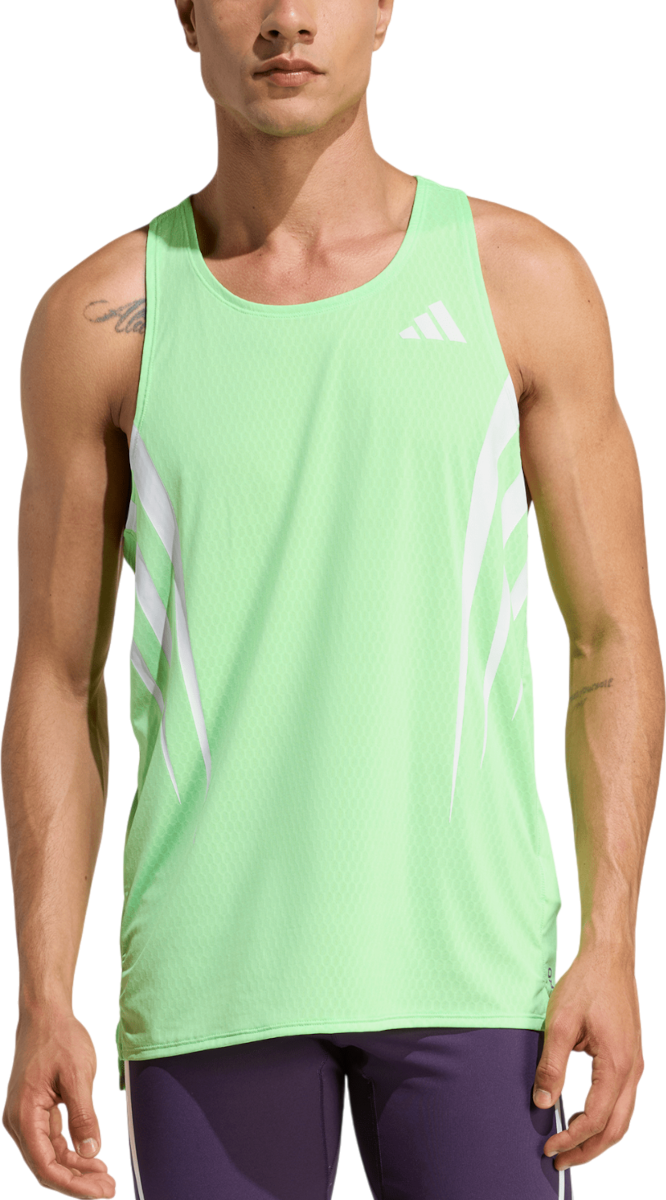 Tielko adidas Originals Adizero New York City Performance Running Tank Top Zelené | jy6999, 0