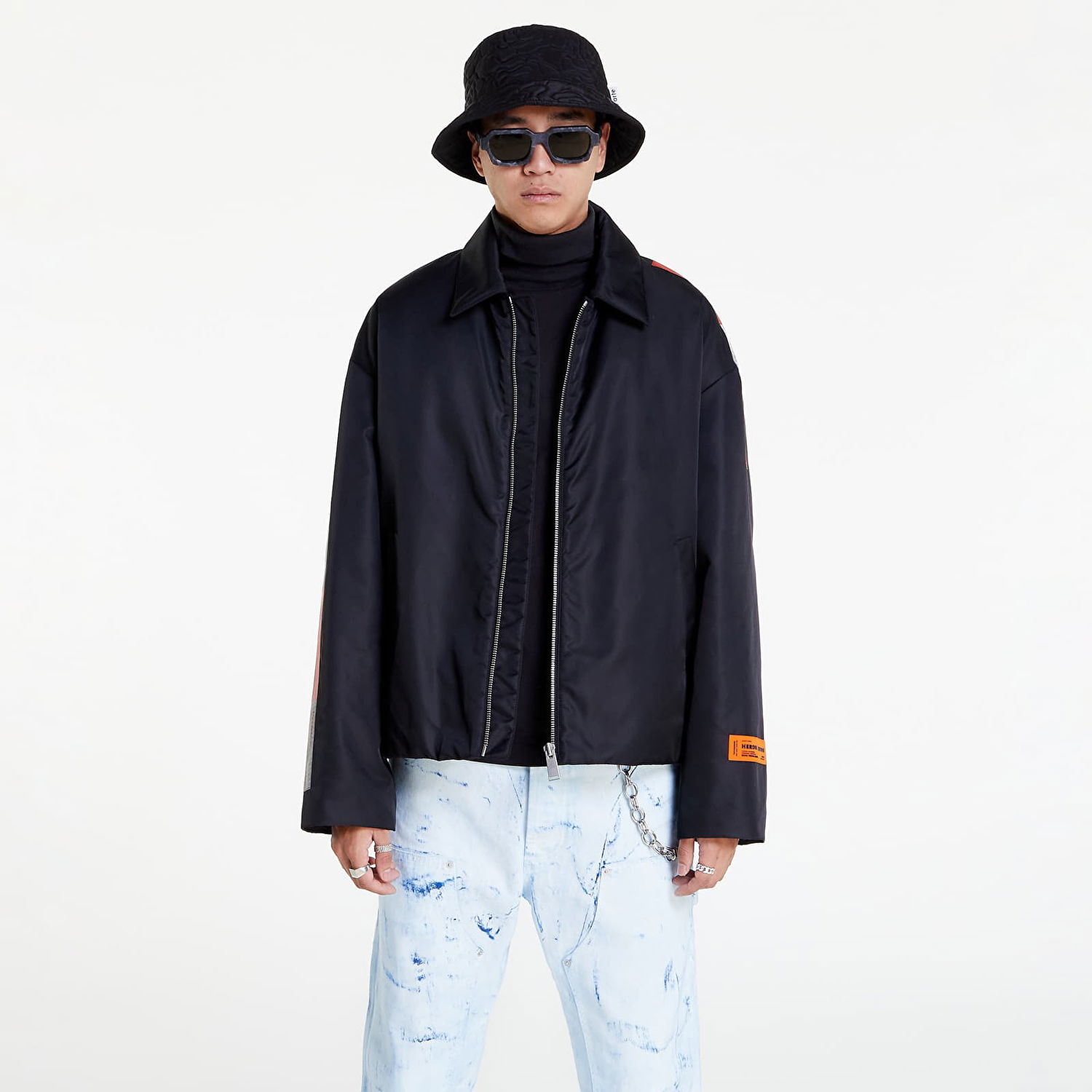 Bunda HERON PRESTON Security Uniform Tape Jacket Čierna | HMEA081F22FAB0011000, 0