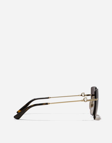 Slnečné okuliare Dolce & Gabbana Dolce & Gabbana Dg Flip New Arrivals Rimless Gradient Geometric Gold-Tone Sunglasses Hnedá | VG2321VM2139V000, 2