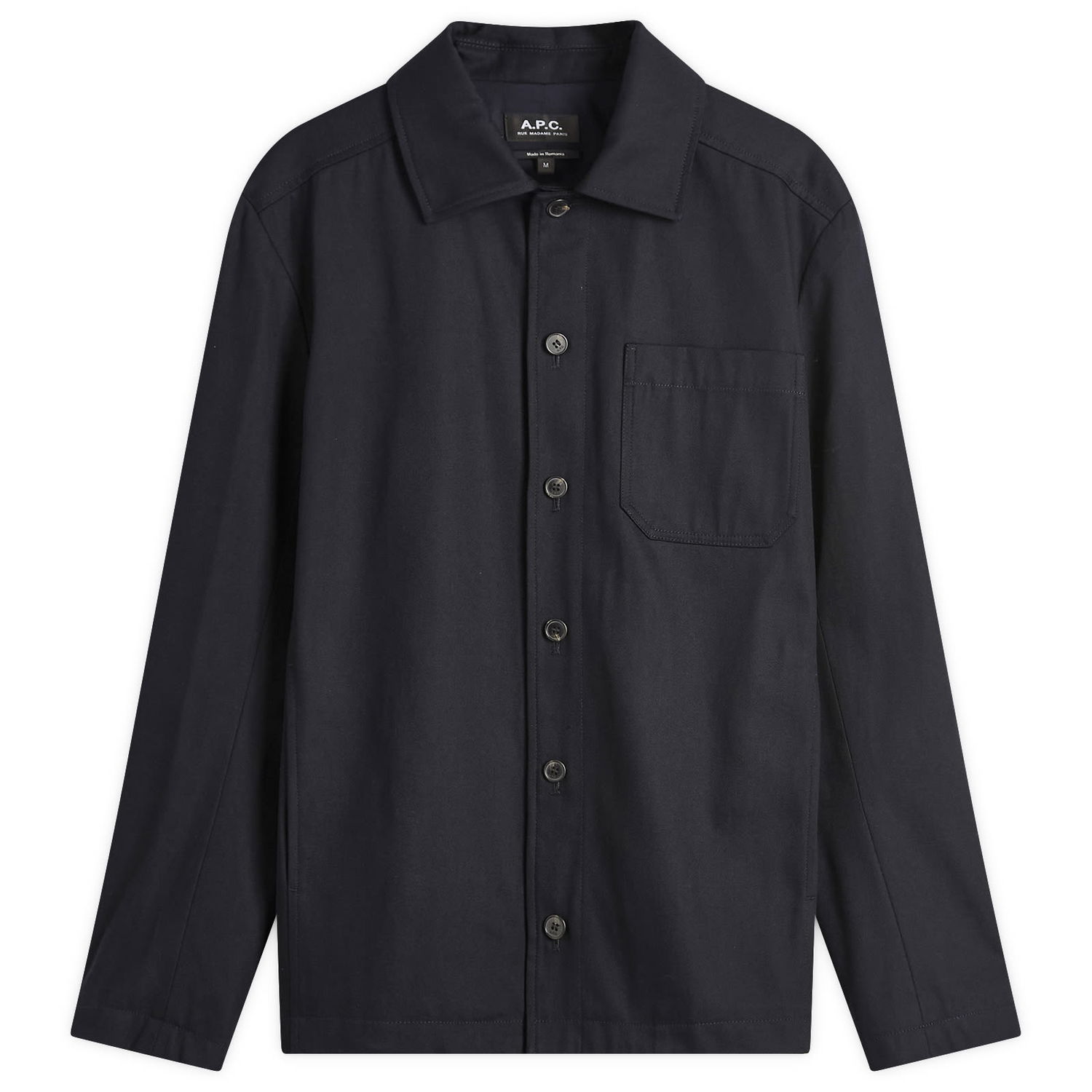 Bunda A.P.C. Jeffray Wool Gabardine Shirt Jacket Navy | COFCO-H02991-IAJ, 0