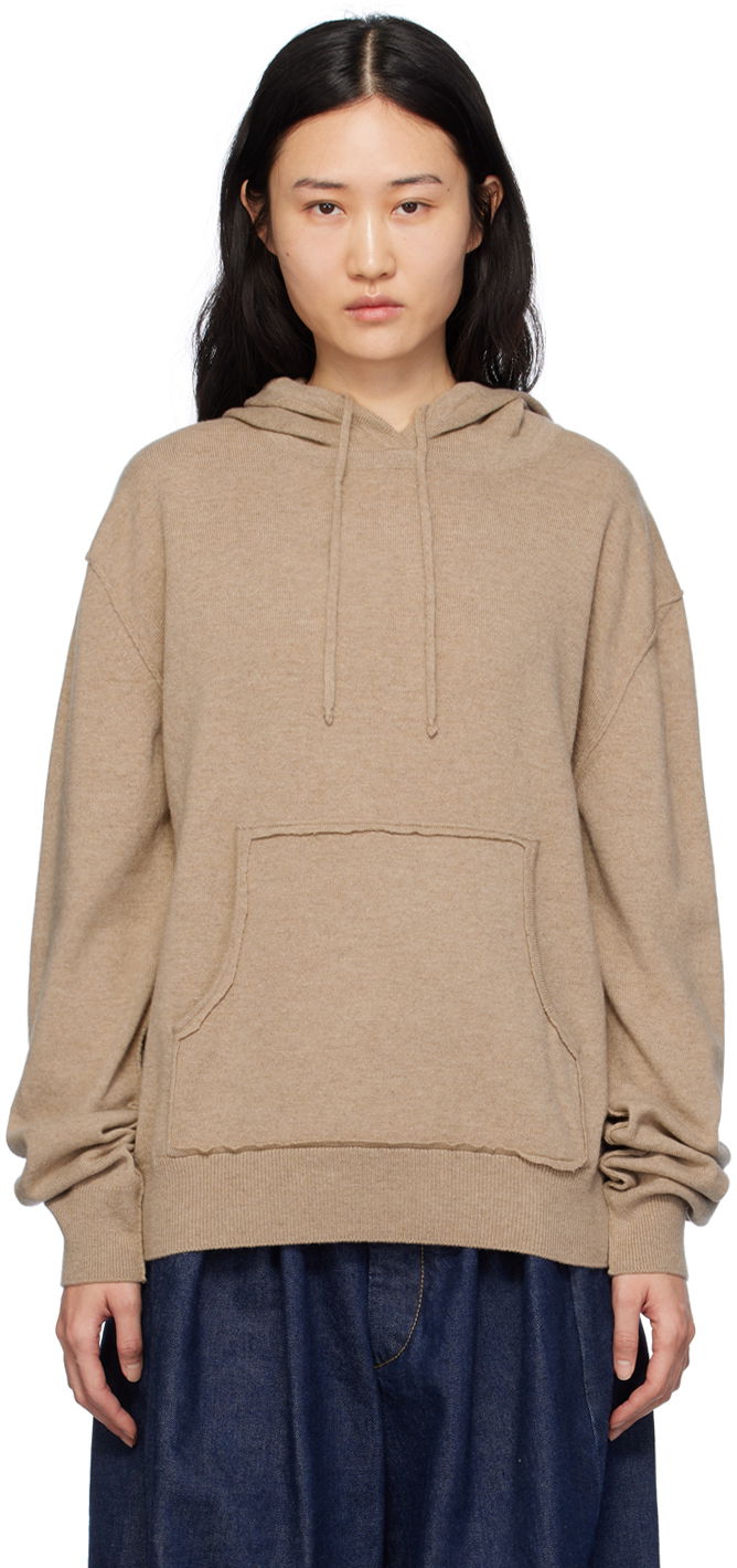 Mikina Maison Margiela Exposed Seam Hoodie Béžová | S51GU0132 S18395, 0