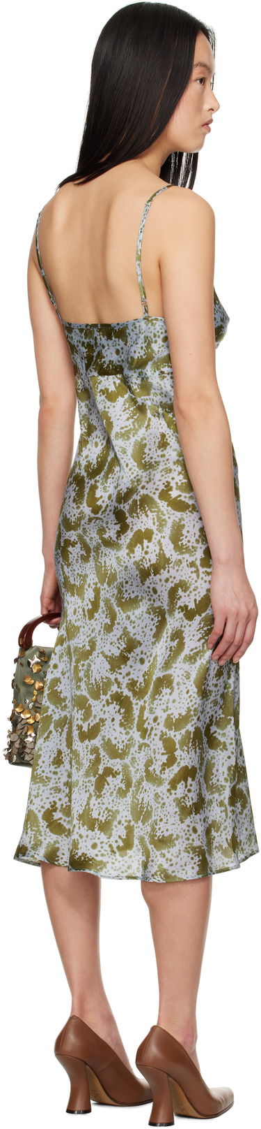 Šaty Dries Van Noten Dries Van Noten Silk Slip Midi Dress Zelené | 251-011000-1163, 2