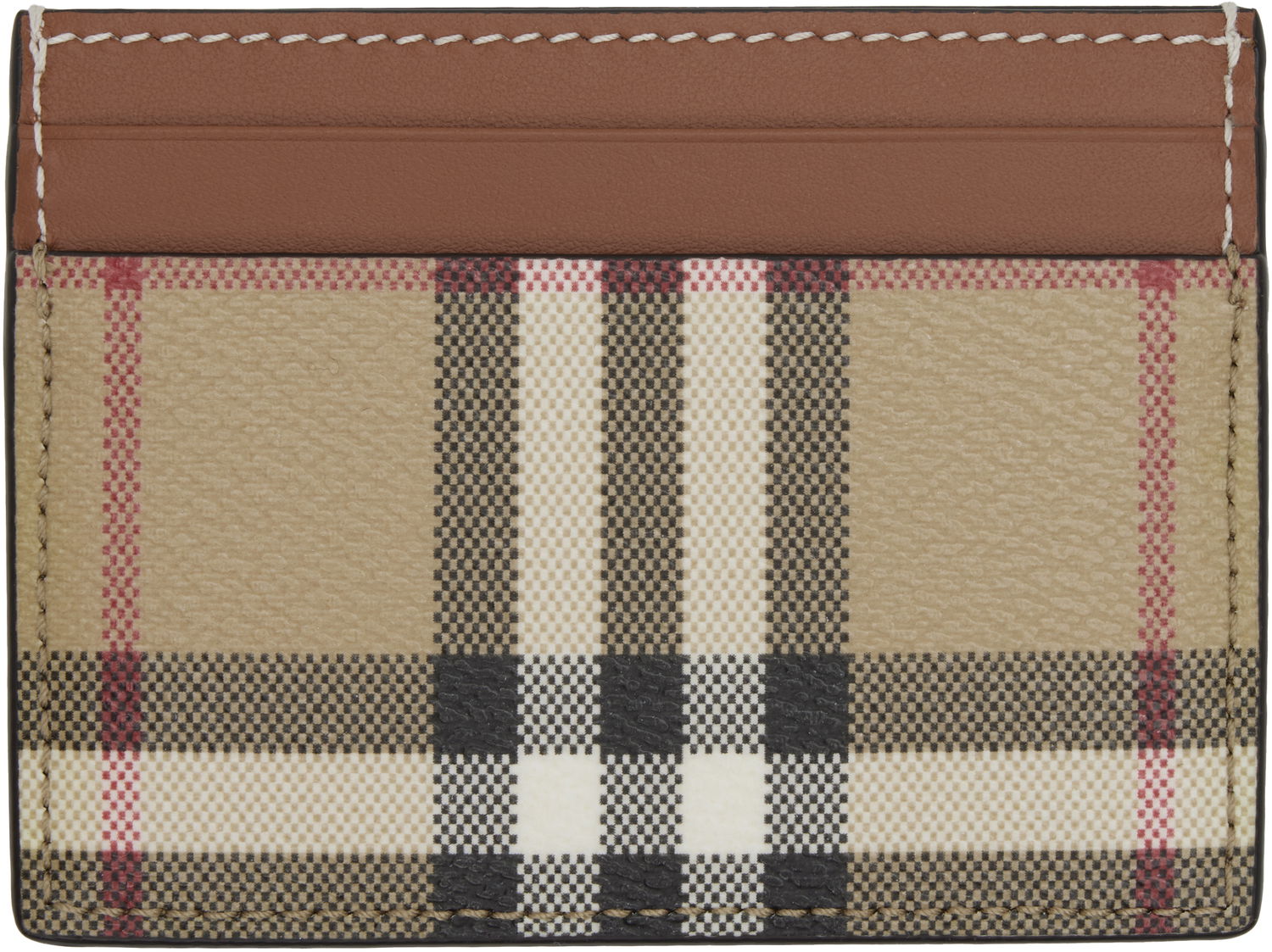 Peňaženka Burberry Burberry Check Case Card Holder Béžová | 8109801, 1